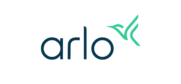 the arlo logo on a black background